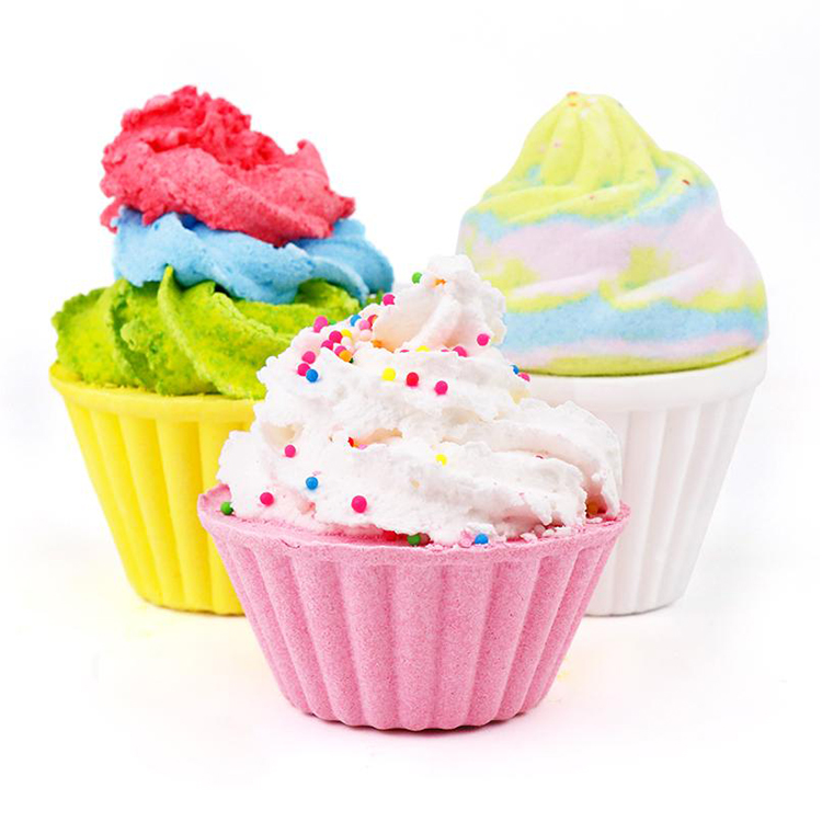 Colorful Cupcake Kids Bath Bombs Gift Set