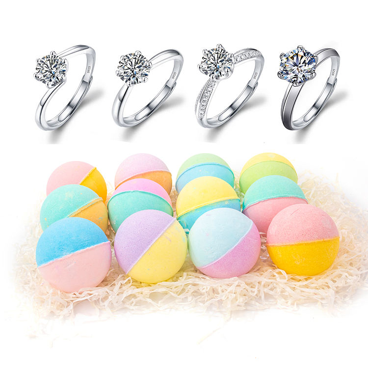 Natural Bath Bombs With Rings