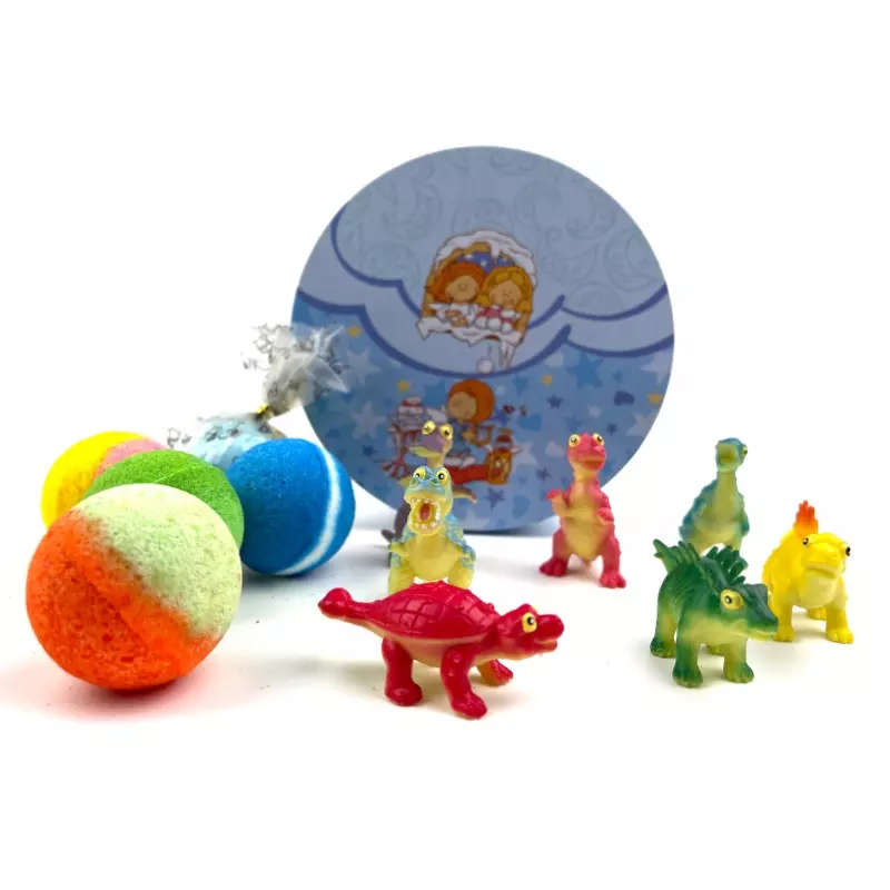Surprise Bath Bombs With Dinosaur Toys