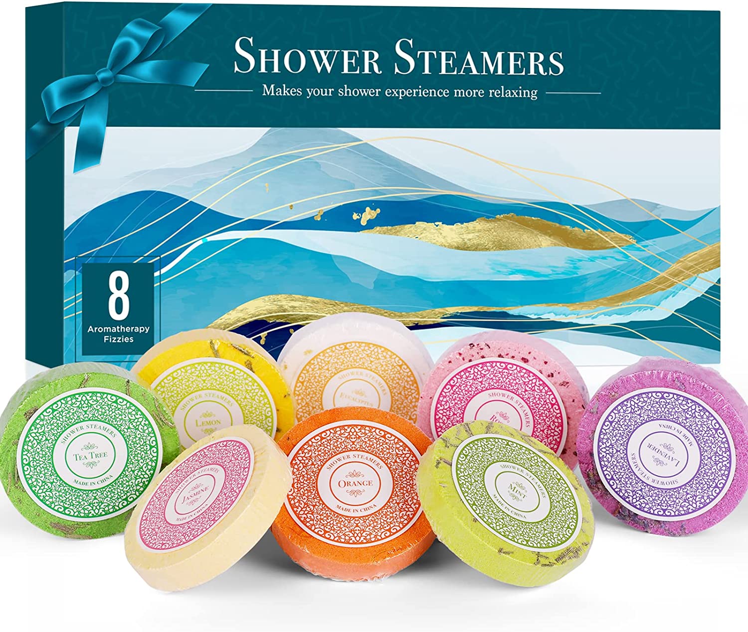 8 Pack Pure Essential Oil Shower Steamers