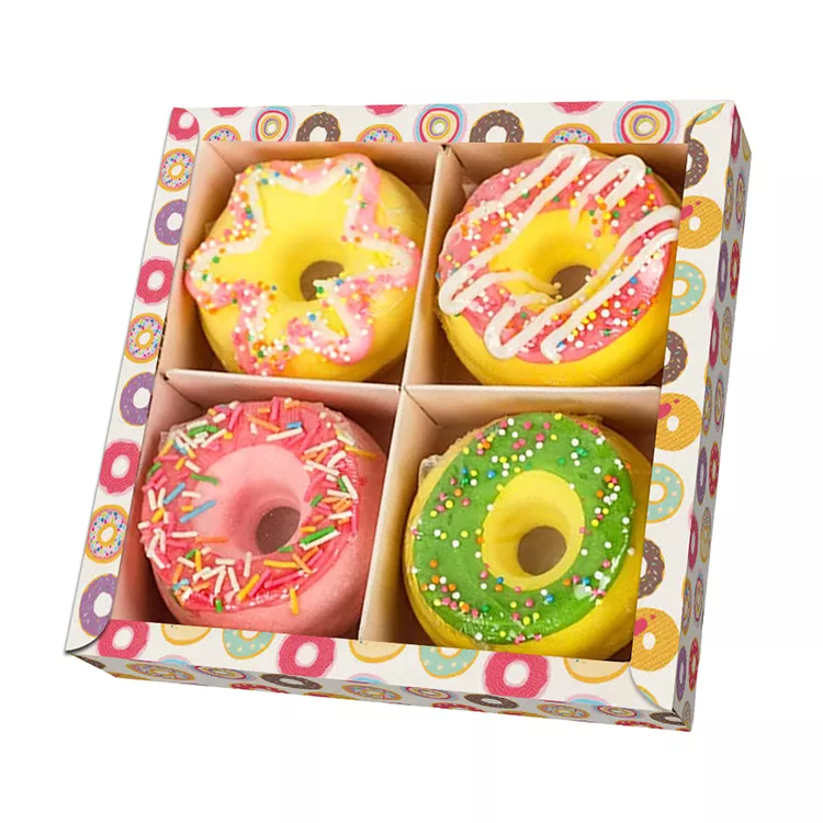 4 Pack Organic Colorful Doughnut Shape Bathbombs