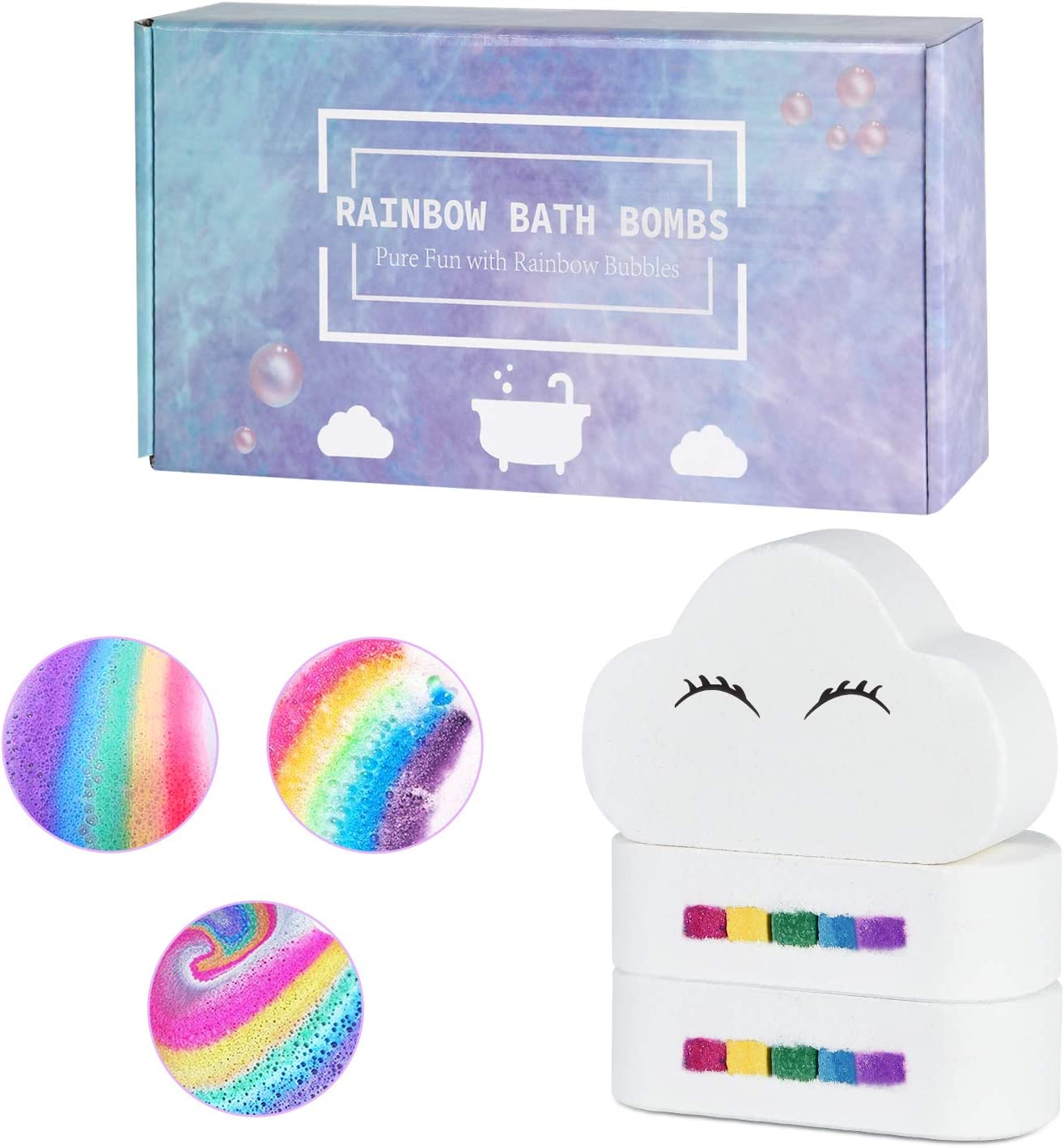 Rainbow Bath Bomb For Kids Girls Women