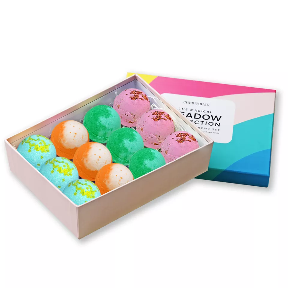 Colorful Bath Bombs With Beautiful Gift Box Set