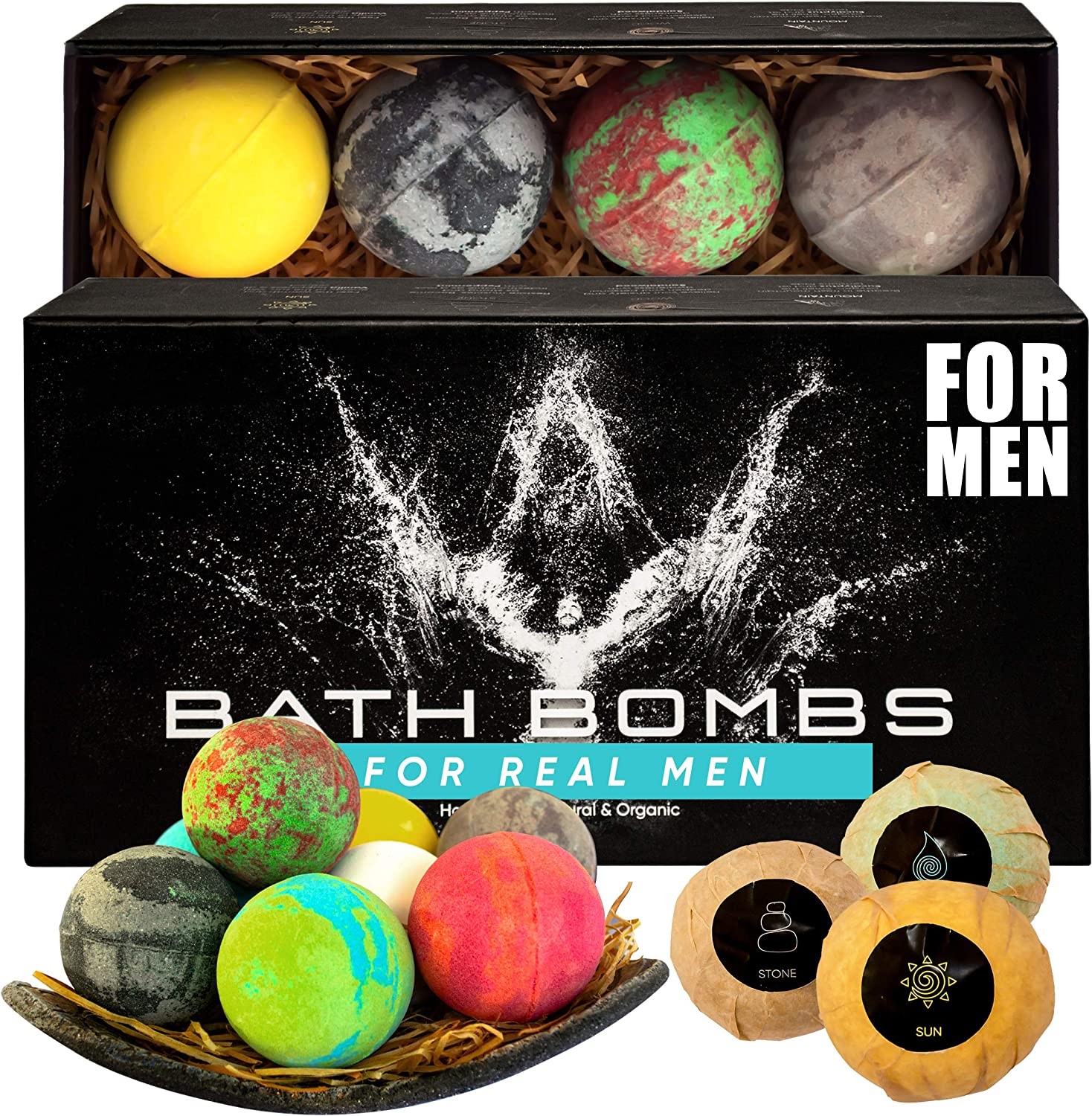 Gift Set Of 6 Scenteds Bath Bombs For Men