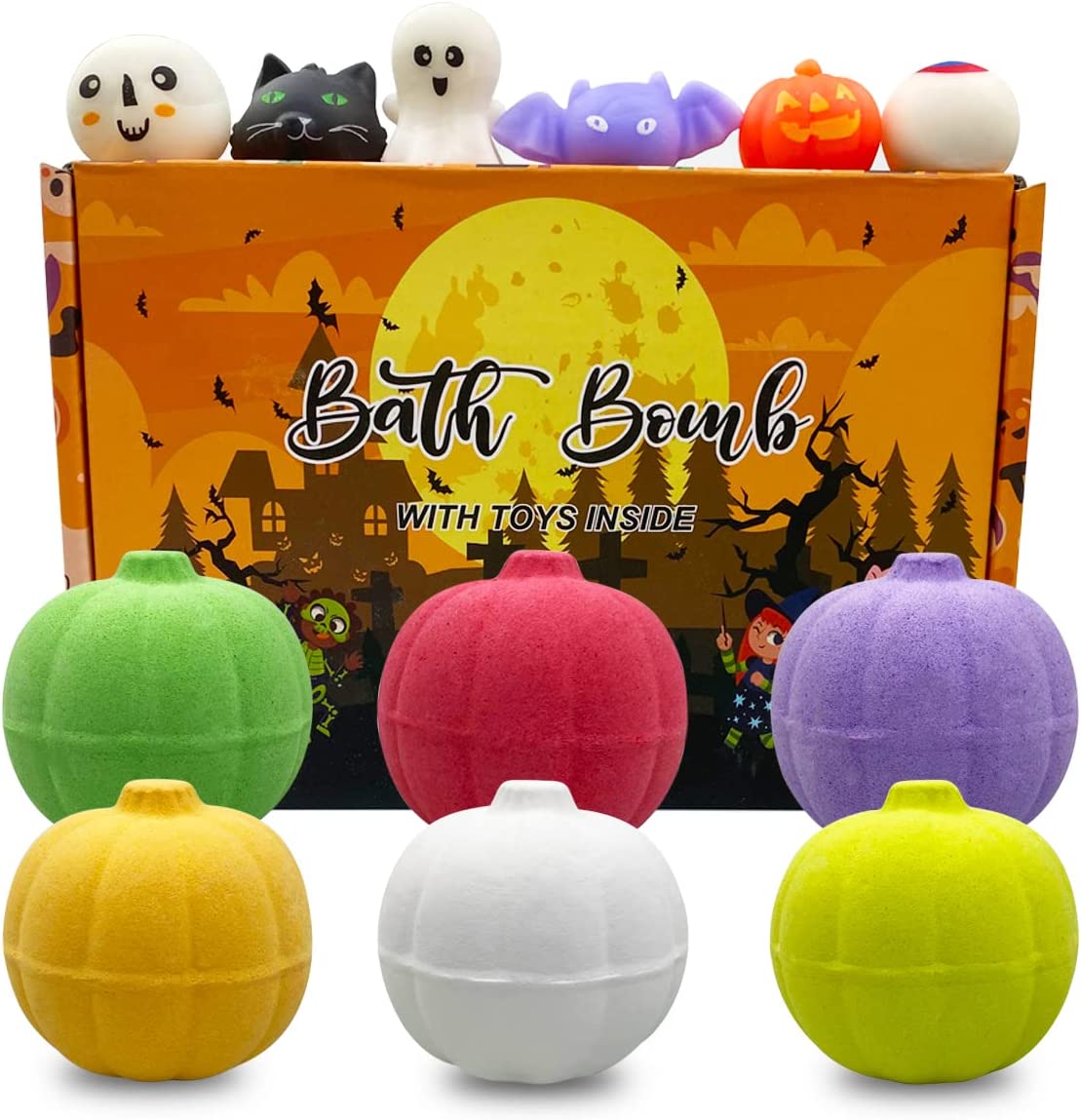 Bath Bombs With Halloween Squishy Toys Inside