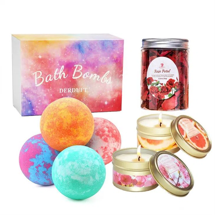 Bath Bomb And Candle Gift Set Wholesale